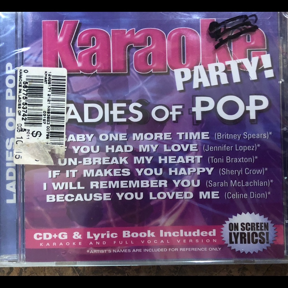 Karaoke CD plus graphics ladies of pop